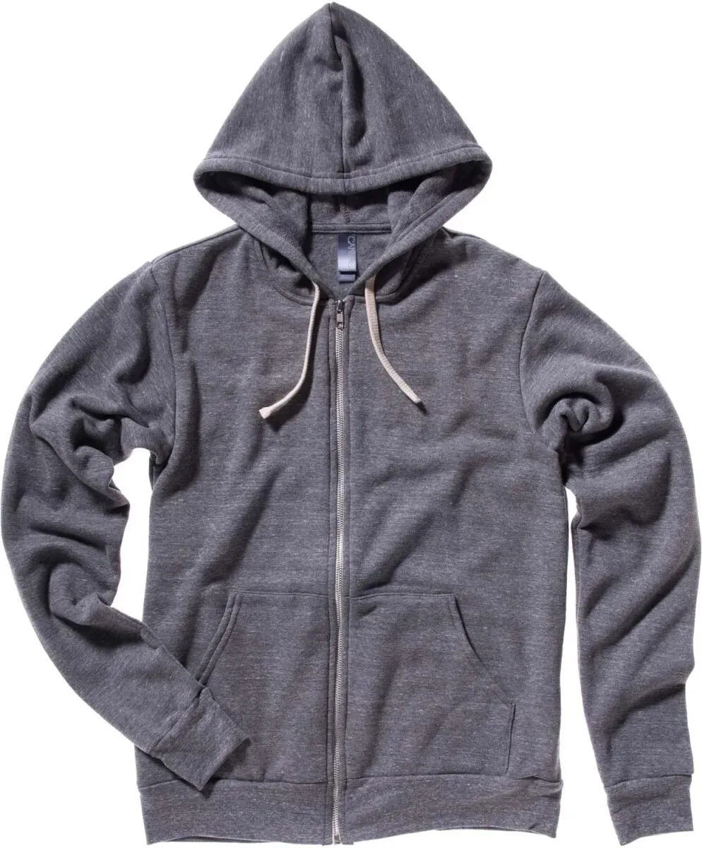 Bella+Canvas Unisex Triblend Kapuzen Sweatjacke 3909 grey triblend (heather) XL