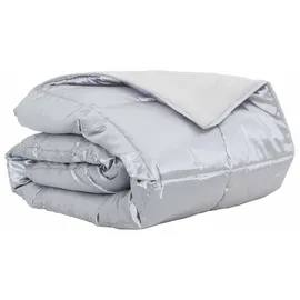 vidaXL Sommerdecke Silber 135 cm Satin und Mikrofaser