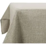 Deconovo Tischdecke Leinenoptik Tischwäsche Wasserabweisend Tischtuch Abwischbar (1er Set, pflegeleichte Tischdecken rechteckige Table Cloth), Lotuseffekt beige 130 cm x 200 cm