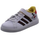 adidas Grand Court Mickey EL K Sneaker, FTWR White/core Black/Better Scarlet, 34 EU