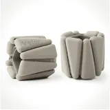 velov Gewichtsmanschette Silikon 2er Set Handgelenk Knöchel Gewicht Fußgewicht Fitness, Gesamtgewicht 0,46kg / 0,9kg / 1,8kg beige