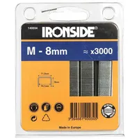 Ironside 140034 Klammern 8mm Typ M 3000 Stück