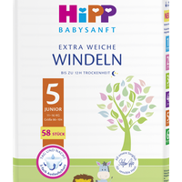 HiPP Babysanft Windeln Junior 5 (11-16 kg), Doppelpack