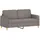 vidaXL 2-Sitzer-Sofa Taupe 140 cm Stoff