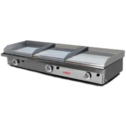 MBH - MAQUINARIA BAR HOSTELERIA MBH - Gasgrill Bratplatte drei Zonen 400x400 mm Hartchrom für die Gastronomie. Zwei-Zonen Fry Top aus laminiertem Stahl für Bars und Restaurants.