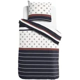 Traumschlaf Mako-Satin Sterne Grau/Weiß 240 x 220 cm + 80 x 80 cm