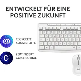 Logitech MK295 Silent Wireless Combo DE grauweiß
