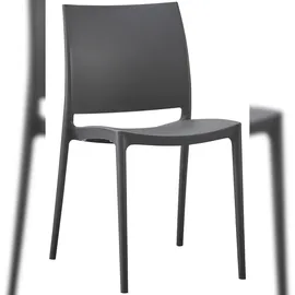 CLP Gartenstuhl Meton 42 x 42 x 81 cm dunkelgrau
