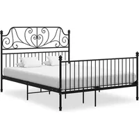VidaXL Bettgestell Schwarz Metall 160x200 cm