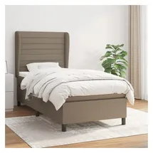 vidaXL Boxspringbett 100 x 200 cm Taupe