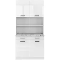 Vicco Küchenzeile R-Line 100 cm Weiß Hochglanz