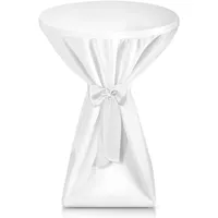 Beautissu Stehtischhusse Premium Weiß Ø 80 cm