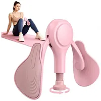 HEYHIPPO Beckenbodentrainer Beckenbodentrainer 15×26 cm – für Oberschenkel, Po & Beckenboden, Beinwiderstandstraining mit Feder, Beckenboden- & Po-Training, Verstellbarer Oberschenkeltrainer, 650g, mit Feder, pink, leicht rosa