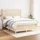 vidaXL Boxspringbett 140 x 200 cm Creme