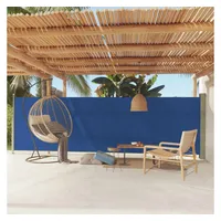 vidaXL Seitenmarkise Ausziehbar 160x600 cm Blau