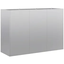 vidaXL Pflanzkübel 120 x 80 x 80 cm Silber