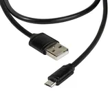 Vivanco Männlich Gerade USB A auf Micro-USB B 2 m (Schwarz)