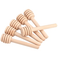 50Pcs Honey Dipper Sticks, Holzstab Stick Honigmischer für Honig, Sirup, Melasse oder Jede Viskose Flüssigkeit (#1)