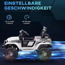 aiyaplay Kinder Elektroauto Geländewagen weiß (1-tlg)
