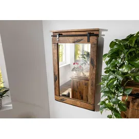 MASSIVMOEBEL24.DE Spiegel Mango 60x8x100 Natur lackiert Railway #163