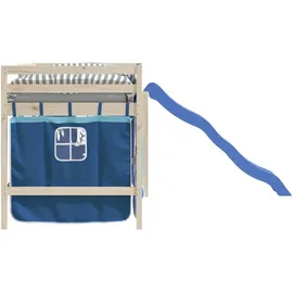 vidaXL Vorhänge für Hochbett Blau Polyester