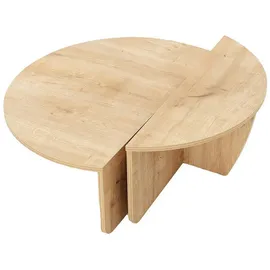 vente-unique Couchtisch Naturfarben Hell Holz 90 x 30 cm