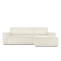 KONSIMO Ecksofa  Napi , creme , Maße (cm): B: 262 H: 88