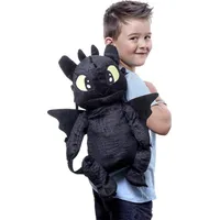 Joy Toy Drachenzähmen leicht gemacht - Plüsch-Rucksack, Toothless - Schwarz