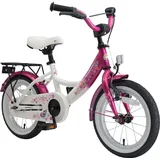 BIKESTAR Kinder Fahrrad ab 4 Jahre, 14 Zoll Classic, Pink Weiß - Rosa