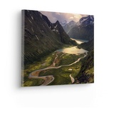 KOMAR Keilrahmenbild im Echtholzrahmen - Northern Light - Größe 40 x 30 cm - Bild, Leinwandbild, Landschaftsmotiv, Wohnzimmer, Schlafzimmer