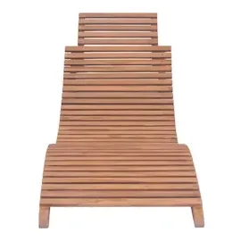 vidaXL Sonnenliegen 2 Stk. Massivholz Teak