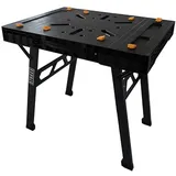 STROXX Werkbank klappbar Stahl 85 × 60,5 cm schwarz mobil bis 750 kg Tragkraft