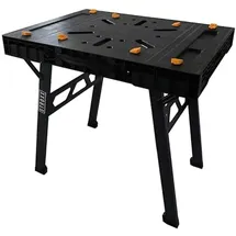 STROXX Werkbank klappbar Stahl 85 × 60,5 cm schwarz mobil bis 750 kg Tragkraft