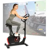 Christopeit Sport Ergometer ET 3.0 - Heimtrainer, 32 Widerstandsstufen, 7 kg Magnet-Bremssystem, Pulssensoren, LED, Schwarz