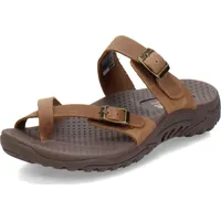 Skechers Damen Reggae-Carribean Zehentrenner mit Doppelter Schnalle Sandale, Desert Crazyhorse, 38 EU - 38 EU