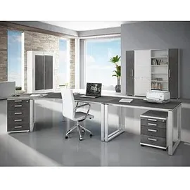 Röhr-Bush Winkelschreibtisch Objekt Plus grau