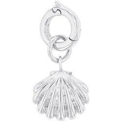 Charm-Einhänger AMOR "Muschel-Optik, 2038507", silber (silberfarben), Charms, Damen, Silber 925 (Sterlingsilber)