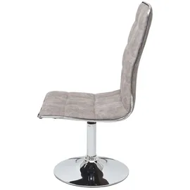 Mendler 6er-Set Esszimmerstuhl HWC-C41, Stuhl Küchenstuhl, höhenverstellbar drehbar, Stoff/Textil MVG ~ vintage kieselgrau