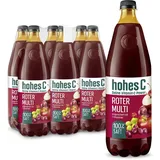 hohes C Roter Multivitamin (6 x 1l), 100% Saft, Apfel, Traube, Zitrone, 7 Vitamine, ohne Zuckerzusatz