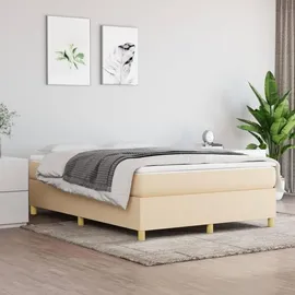 vidaXL Boxspringbett 140 x 200 cm Creme