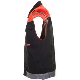Planam Weste schwarz/orange/zink Größe L