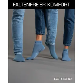 CAMANO 7er Pack Quarter Socken Schwarz 39-42