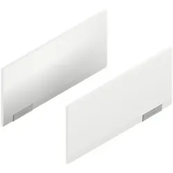 AVENTOS HK integriert, Abdeckkappenset, glatt, links/rechts, seidenweiss/inox-g.
