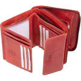 Mika Damengeldbörse Portemonnaie grau-braun