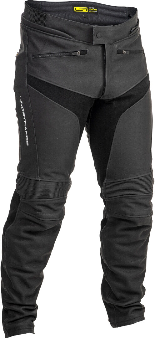 Lindstrands Sanden Motorrad Lederhose, schwarz, Größe 50 für Männer