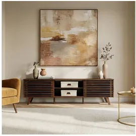 Idimex RIAN Lowboard 175 x 50 x 38 cm Nussbaum Massivholz