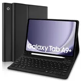 Tastatur Hülle für Samsung Galaxy Tab A9+ 2023 11 Zoll (Modell: ‎SM-X210/ X216/ X218), Samsung Tab A9 Plus Tastatur, Deutsche QWERTZ Bluetooth Tastatur Hülle mit Stifthalter (Stift Nicht enthalten)