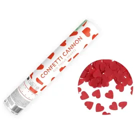 Partydeco Konfettishooter 28 cm Rote Herzen