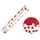 Partydeco Konfettishooter 28 cm Rote Herzen