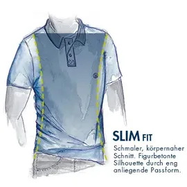 Ralph Lauren Polo Ralph Lauren Herren. Polo-Shirt blau meliert Slim Fit, blau, NOS